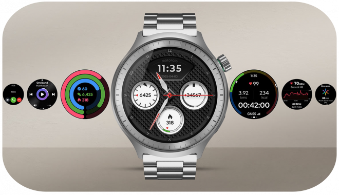 Smartwatch Motorola Moto Watch srebrny 