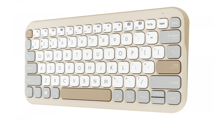 Klawiatura bezprzewodowa ASUS Marshmallow KW100 90XB0880-BKB040 beżowa 4