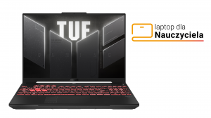 Laptop dla Nauczyciela ASUS TUF Gaming A16 FA607NU-R5165W R5 7535HS 16" FHD+ 144Hz 16GB 512SSD RTX4050 DLSS 3 W11