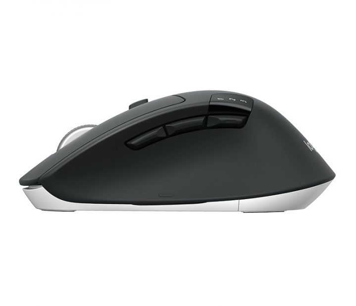 Mysz bezprzewodowa Logitech M720 Triathlon optyczna czarna 910-004791 - widok lewej strony