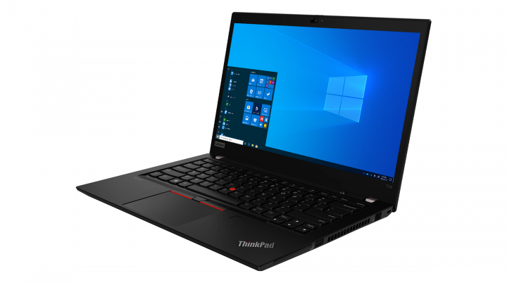 Laptop Lenovo ThinkPad T14 AMD G1 czarny widok frontu prawej strony