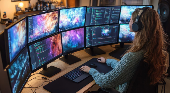 Monitor z USB-C, KVM i Daisy Chain
