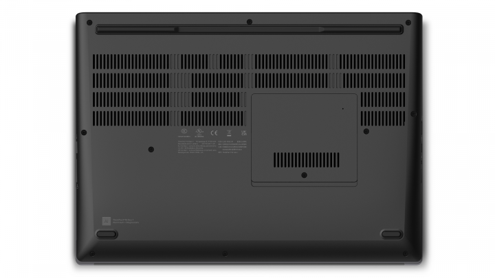 Mobilna stacja robocza Lenovo ThinkPad P16 G1 W11P Storm Grey - widok z spodu