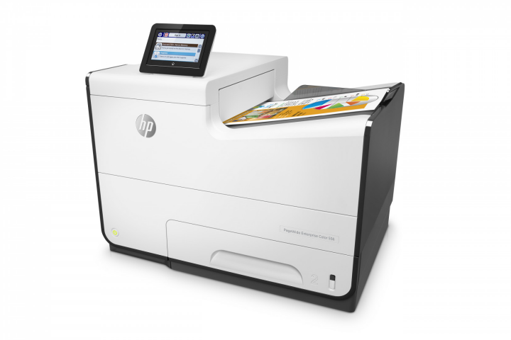 Drukarka atramentowa kolorowa HP PageWide Enterprise 556dn - G1W46A - widok frontu prawej strony