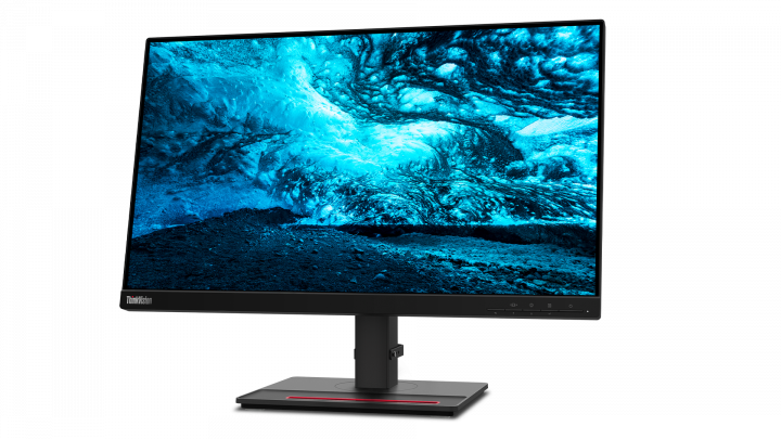 Monitor Lenovo ThinkVision T23i czarny - widok frontu lewej strony