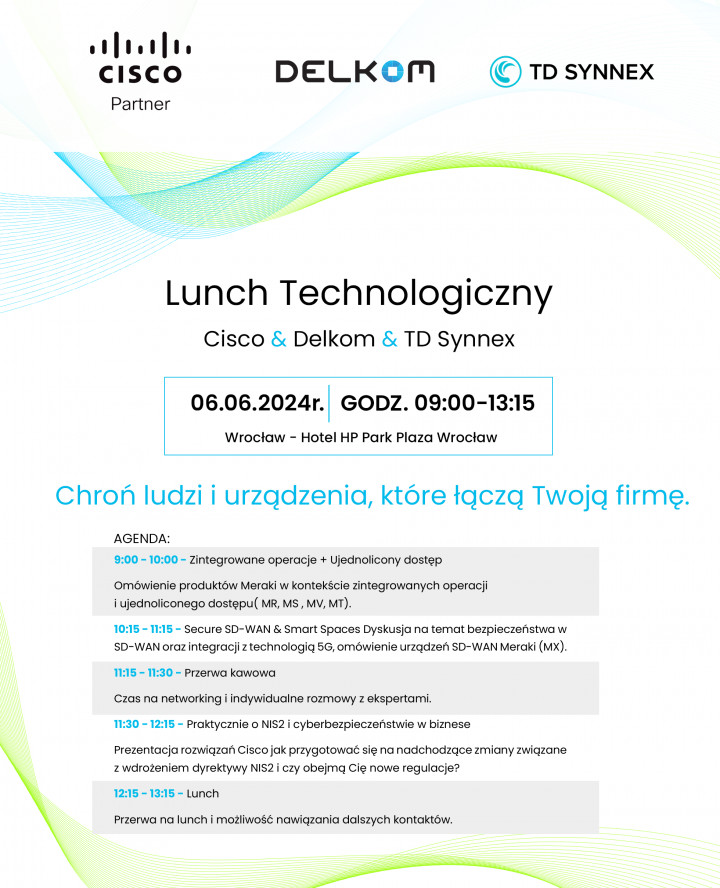 Cisco Lunch Technologiczny agenda