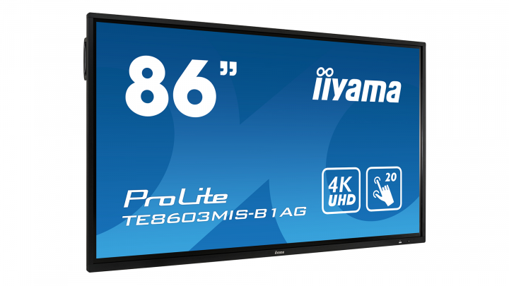 Monitor IIYAMA ProLite TE8603MIS-B1AG - widok frontu lewej strony