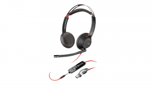 Słuchawki przewodowe HP Poly Blackwire 5220 Stereo Black USB-C - 8X231A6