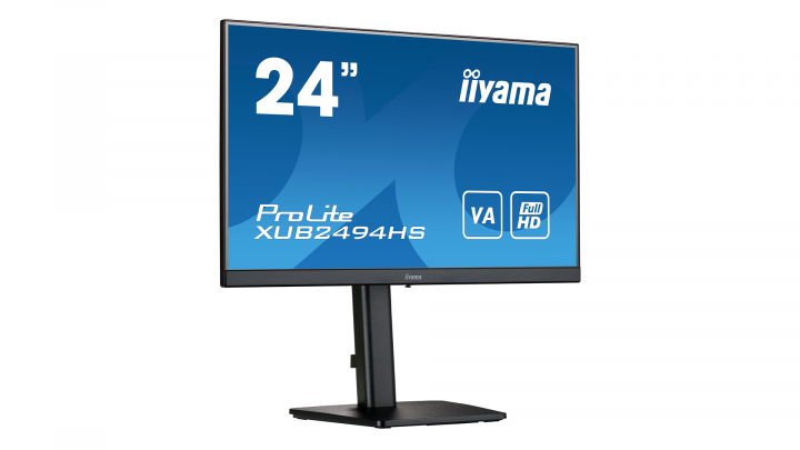 Monitor IIYAMA ProLite XUB2494HS-B2 - widok frontu lewej strony