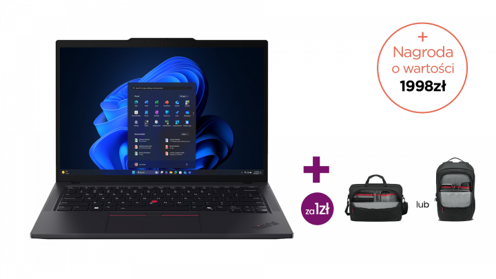 Laptop Lenovo ThinkPad T14 Gen 6 (Intel) W11P czarny (Backlit) Zestaw PROMO 2K