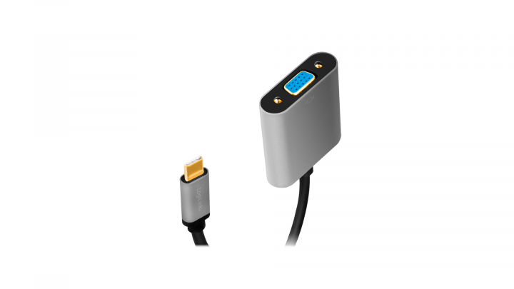 Adapter LogiLink USB-C - VGA 1080p czarny/szary 0,15m CUA0104 2
