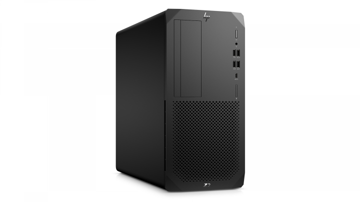 Stacja robocza HP Z2 Tower G5 czarny - widok frontu lewej strony