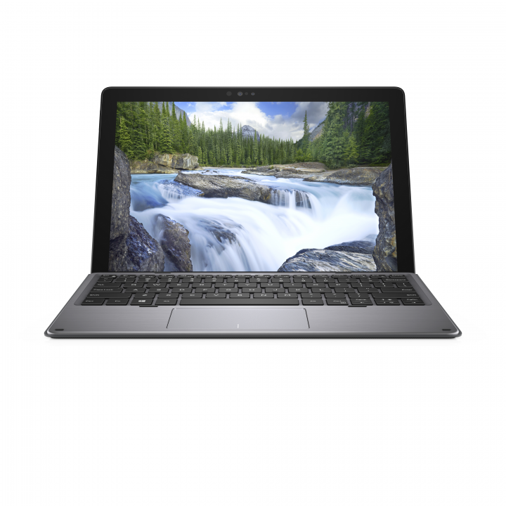 Laptop Dell 2w1 Latitude 7200 szary - widok frontu