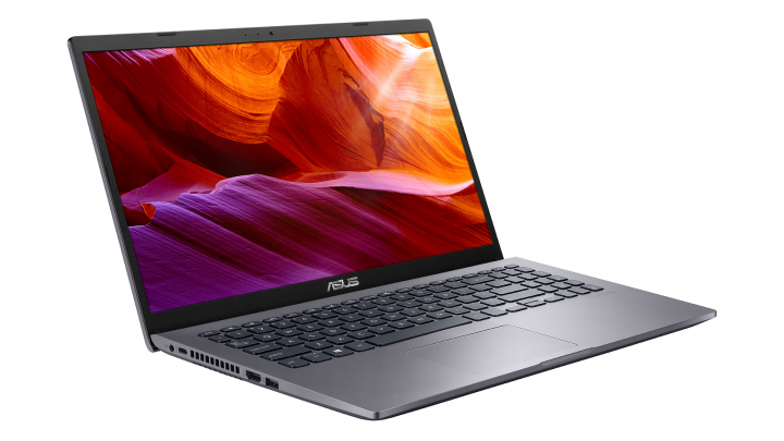 Laptop Asus VivoBook X509FA szary - widok frontu lewej strony