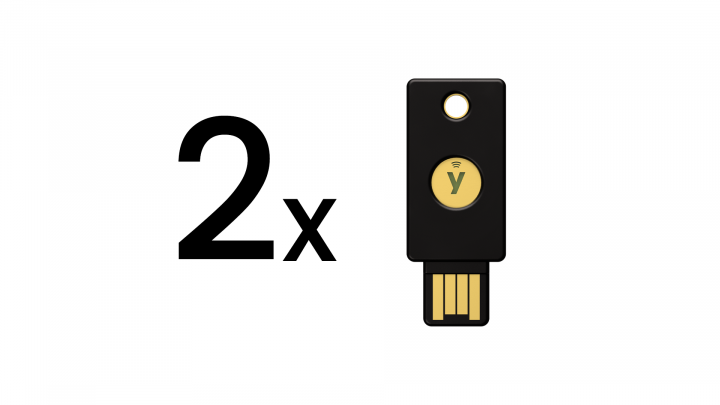 Klucz sprzętowy Yubico YubiKey 5 NFC FIPS USB-A (zestaw 2 szt.) - 8880001132