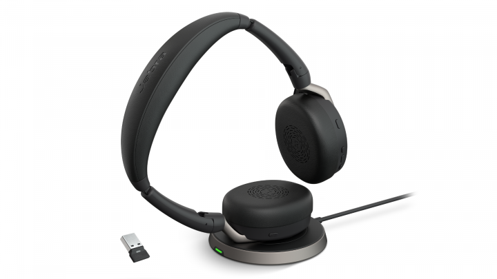 Słuchawki bezprzewodowe Jabra Evolve 2 65 Flex USB-A MS Stereo Wireless Charging Pad