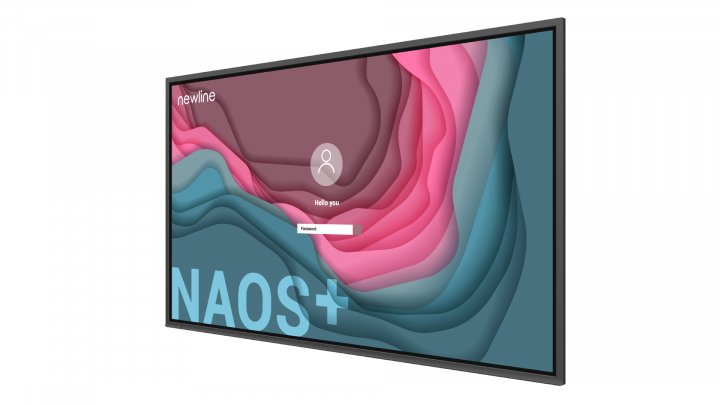Monitor interaktywny Newline NAOS+ - widok frontu prawej strony