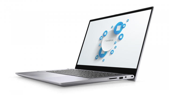 Laptop Dell Inspiron 5400 2w1 szary NoOs - widok frontu prawej strony