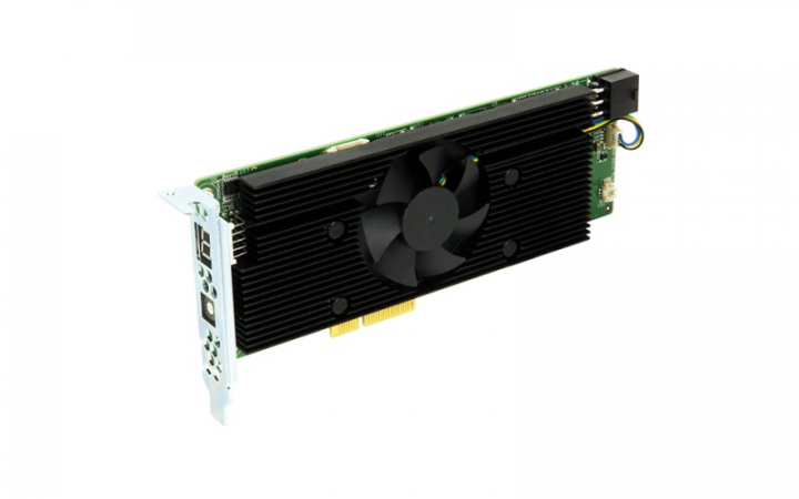 Karta rozszerzeń QNAP Mustang-V100-MX8-R10 - widok frontu lewej strony