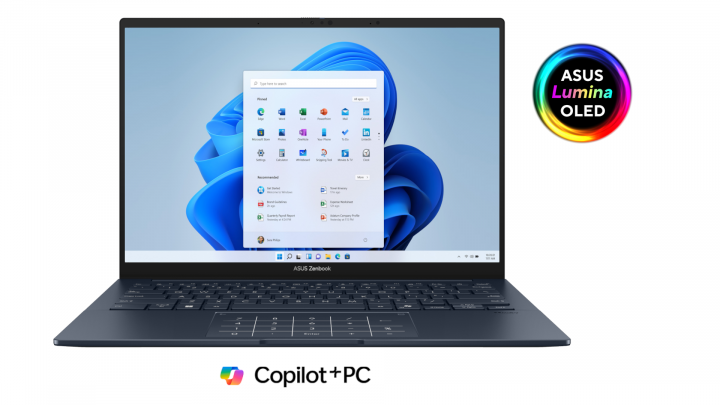 Laptop ASUS Zenbook 14 OLED UX3405CA Touch W11H Ponder Blue copilot 2