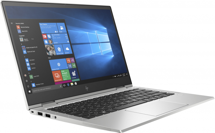 Laptop HP Elitebook x360 830 G7 srebrny - widok frontu lewej strony