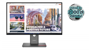 Monitor Lenovo ThinkVision P27QD-40 64B3ZAT2EU 27" QHD IPS 120Hz HDMI DP RJ45 USB-C Daisy Chain Kvm Webcam