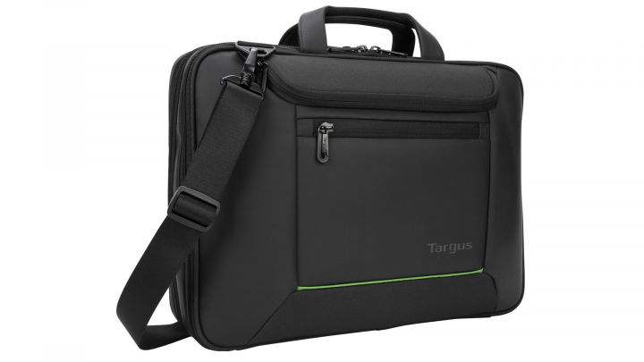 Torba do laptopa Targus EcoSmart 14 TBT925EU czarna - przód lewa strona