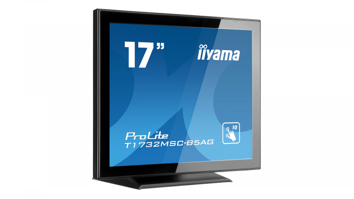 Monitor z dotykowym ekranem IIYAMA ProLite T1732MSC-B5AG - widok frontu lewej strony