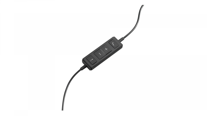 Słuchawki z mikrofonem Logitech USB Headset H570e czarne - volume control