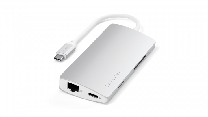 Adapter Satechi Aluminum Multiport V2 srebrny - ST-TCMA2S