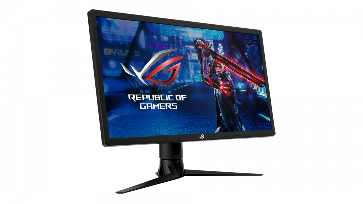 Monitor Asus ROG Strix XG27UQR - widok frontu lewej strony