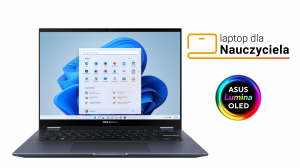 Laptop 2w1 dla Nauczyciela ASUS Vivobook S 14 Flip OLED TN3402YA-KN355W R5 7430U 14" 2,8 K 90Hz HDR Touch 16GB 1000SSD W11