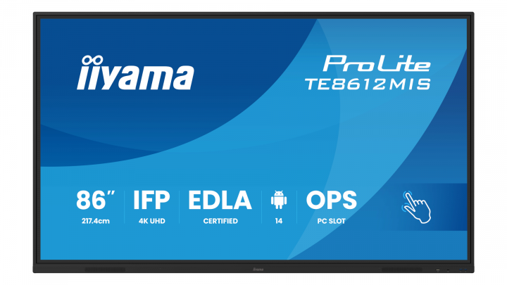 Monitor interaktywny iiyama TE8612MIS-B4AG 86" 4K UHD 24/7 Touch Android 14