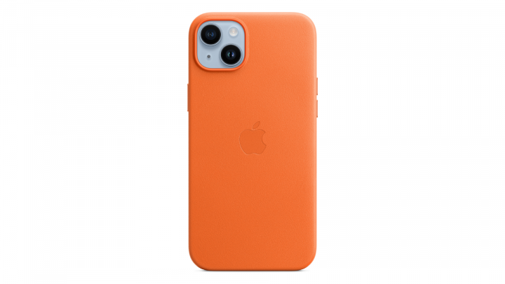 Etui Apple iPhone 14 Plus Leather Case z MagSafe Orange MPPF3ZM/A 2