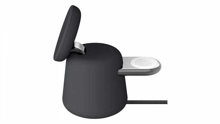 Ładowarka magnetyczna Belkin 2w1 Qi2 15W do iPhone, AppleWatch, AirPods, grafitowa - WIZ027vfH36 bok