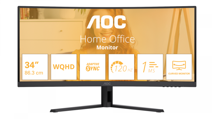 Monitor AOC CU34B3E 34" Curved VA WQHD 120Hz