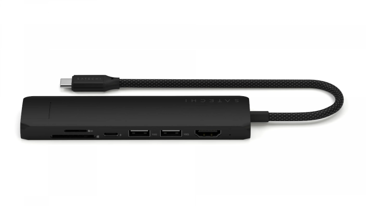 Adapter Satechi 7-in-1 USB-C Slim Multiport Adapter with Ethernet czarny - ST-P7SK 2