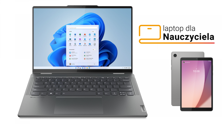 Lenovo 2w1 Yoga 7 14ARP8 W11H Storm Grey + Tablet M8 ZAD00069PL Bon