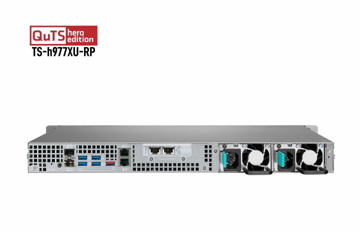 Serwer NAS QNAP TS-h977XU-RP - widok tyłu