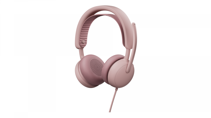 Słuchawki przewodowe Logitech Zone Wired 2 MS Teams różowe - 981-001616 2