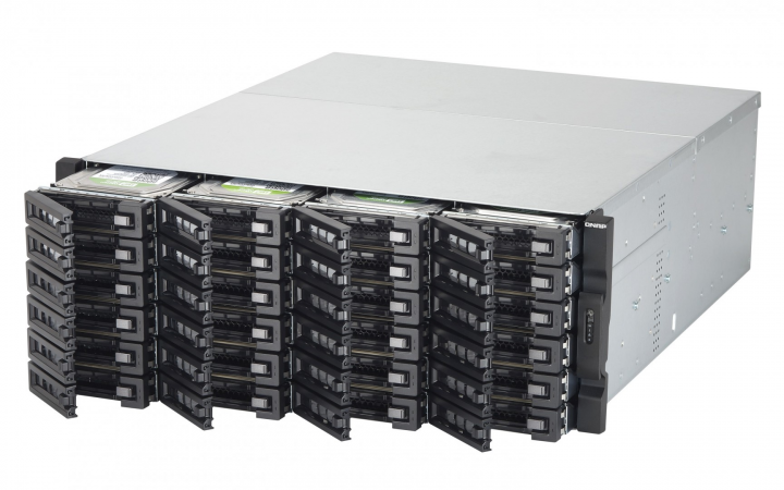 Serwer NAS QNAP TVS-EC2480U-SAS-RP-16G-R2 - widok frontu prawej strony