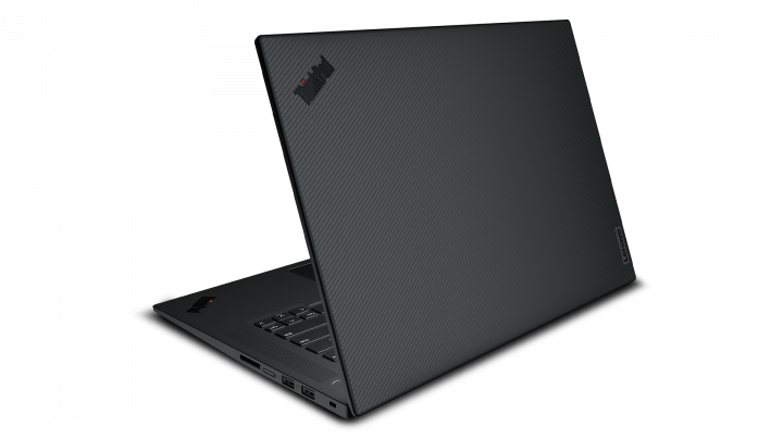 Mobilna stacja robocza Lenovo ThinkPad P1 G5 W11P czarny - widok z tyłu lewej strony