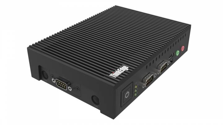 Komputer Lenovo ThinkEdge SE30n Gen2 prawy skos