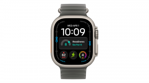 Smartwatch Apple Watch Ultra 4 GPS + Cellular, koperta 49 mm z tytanu w kolorze naturalnym, pasek Ocean w kolorze półprzezroczysta czerń - MJAD4QP/A
