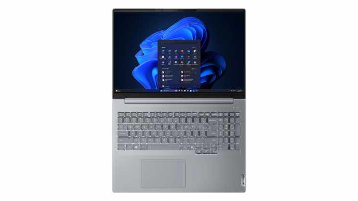 Laptop Lenovo ThinkBook 16 Gen 9 W11Pro copilot+PC szary rozłożony