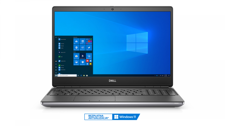 Mobilna stacja robocza Dell Precision 7550 szary - widok frontu2