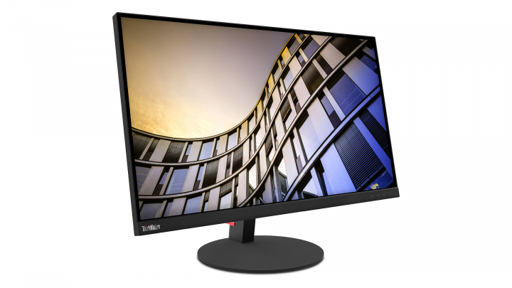 Monitor Lenovo ThinkVision T27p-10 czarny - widok frontu lewej strony