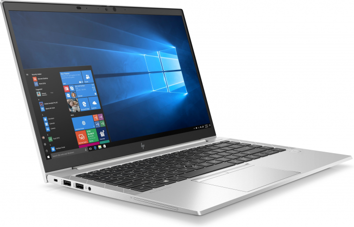Laptop HP Elitebook 840 G7 srebrny - widok frontu lewej strony