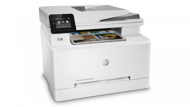 HP Color LaserJet Pro MFP M283fdn - widok frontu lewej strony2