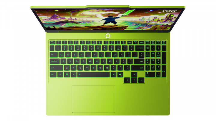 Laptop Lenovo LOQ Gen 11 15AHP11 Surge green - widok klawiatury